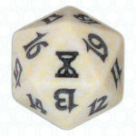 Dado D20 de Time Spiral blanco