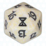 Dado D20 de Time Spiral blanco