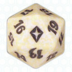 Dado D20 de Worldwake blanco