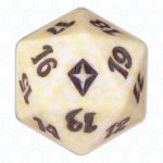 Dado D20 de Worldwake blanco
