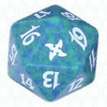 Dado D20 de Betrayers of Kamigawa verde
