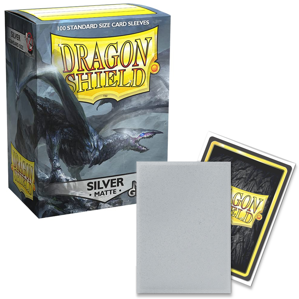 100 Dragon Shield Sleeves - Matte Silver