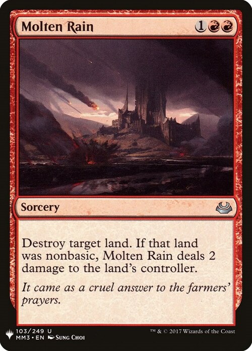 Molten Rain Card Front