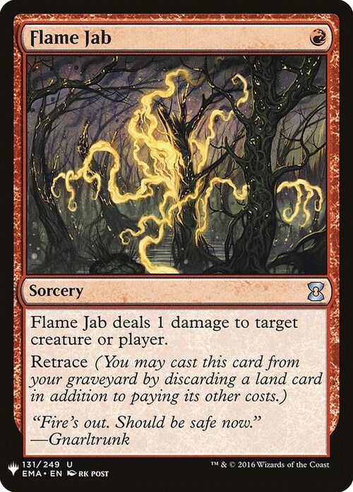 Flame Jab Card Front