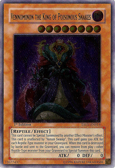Vennominon the King of Poisonous Snakes Card Front